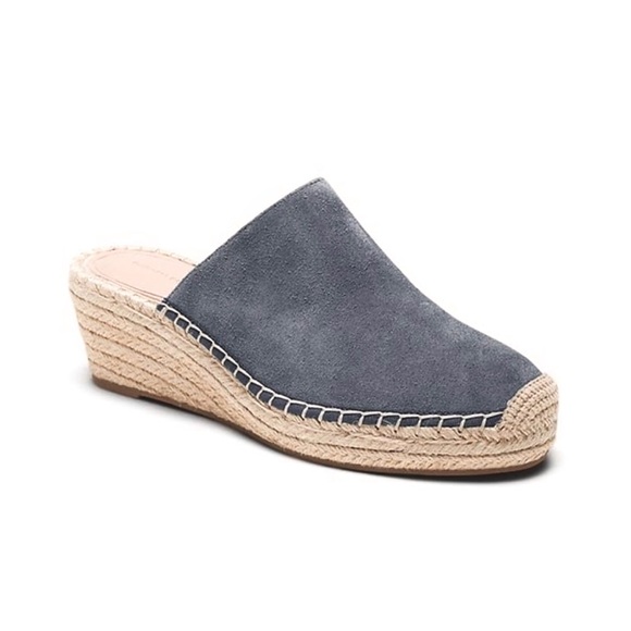 NWOT Banana Republic Espadrille Wedge Mule in Blue Suede - Picture 5 of 11